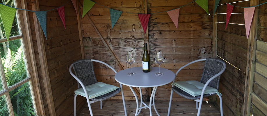 Romantic Shed with Bunting